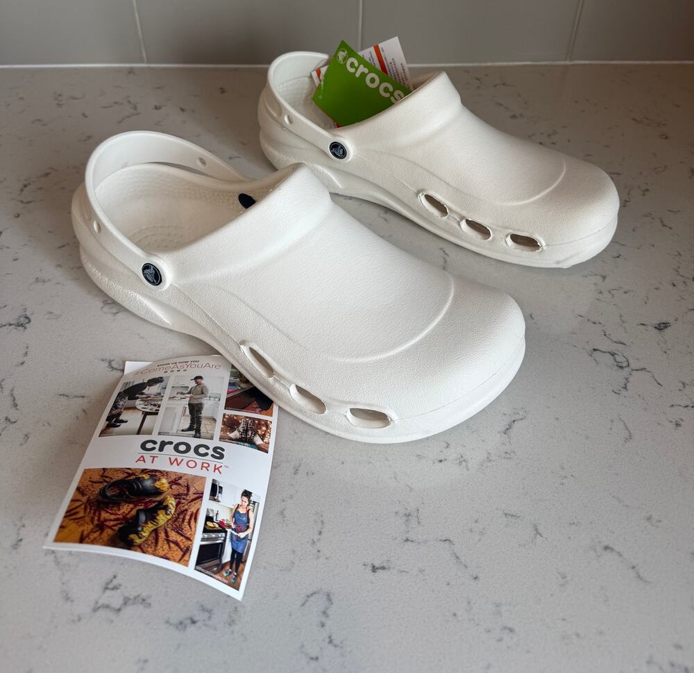 Crocs Mens Size 13 Specialist Vent White Work Clogs